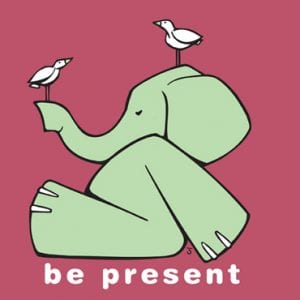 be present sitting elephant