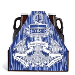 Excelsior Brewing Company Growler Carrier Packaging
